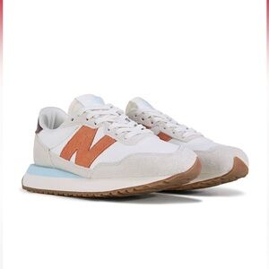 New Balance 237 -size 8:  Cream / Rust / Light Blue / Burgundy (used)